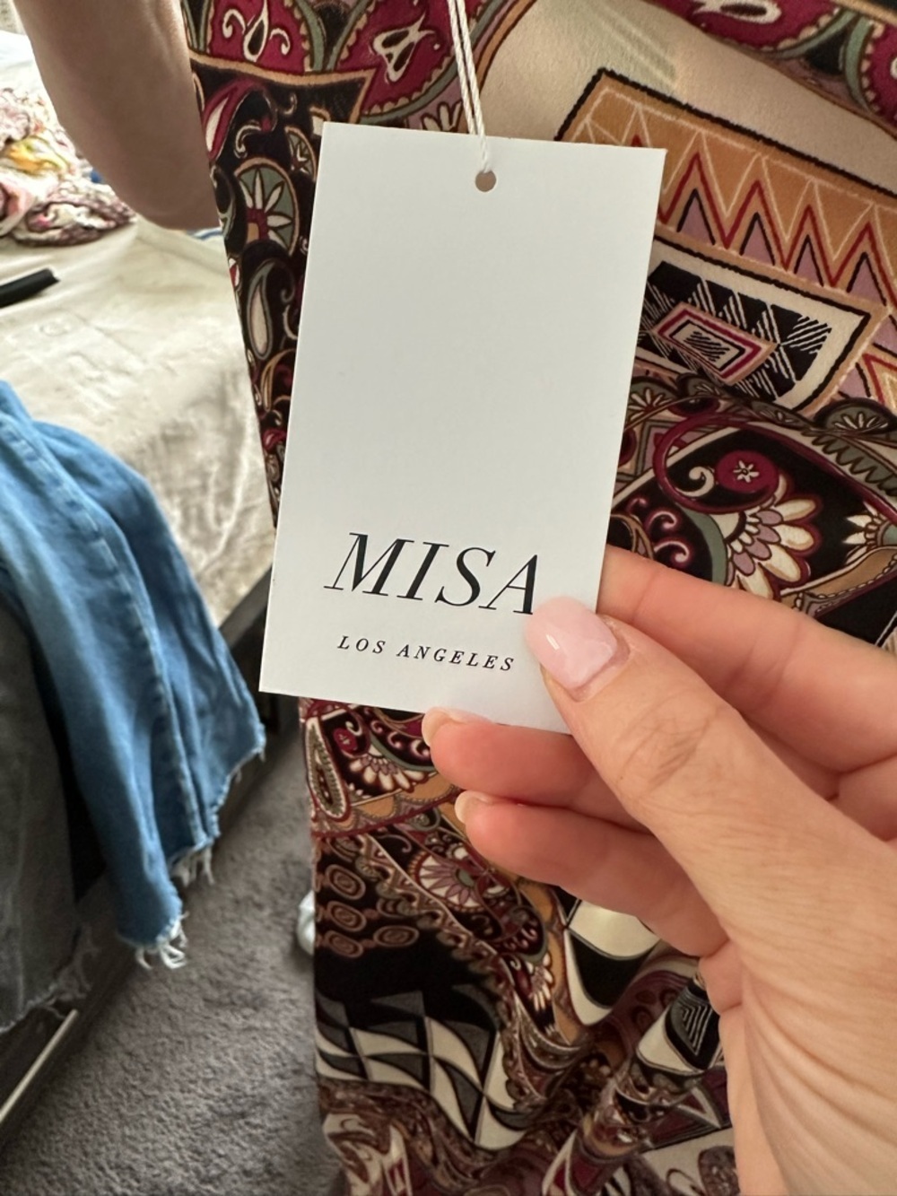MISA Los Angeles Pink Paisley Maxi Skirt - Picture 2 of 4